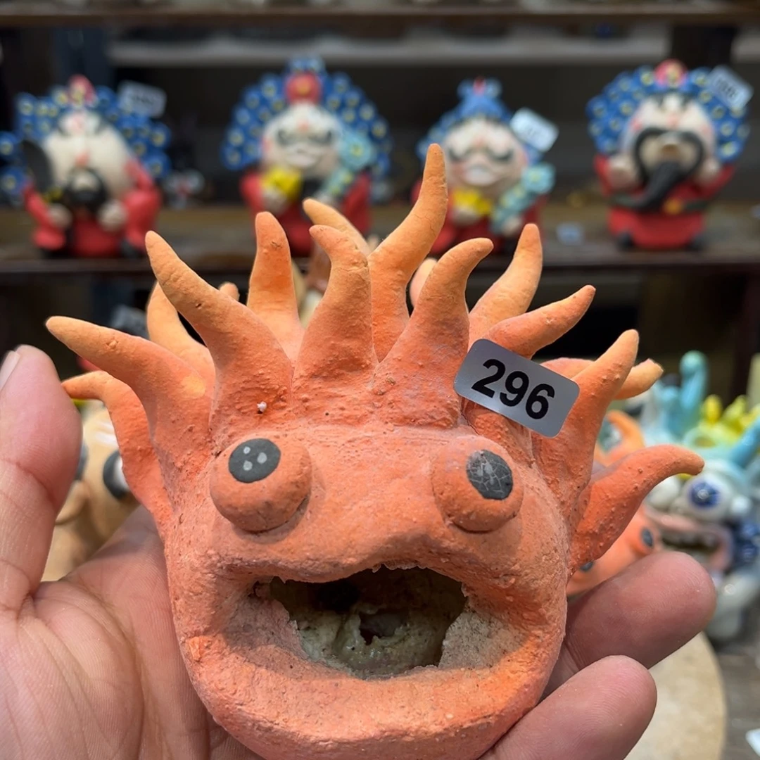 摆件纯手工抽象陶瓷摆件微瑕296