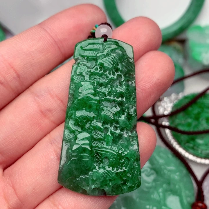 翡翠未镶嵌吊坠(不含链)