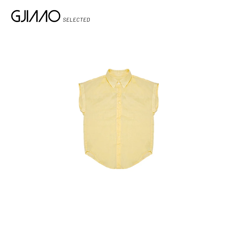 69035 翻领无袖多色衬衣