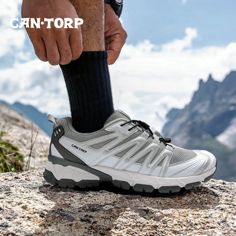 肯拓普户外徒步鞋男女同款防滑耐磨轻便舒适网面透气户外休闲鞋