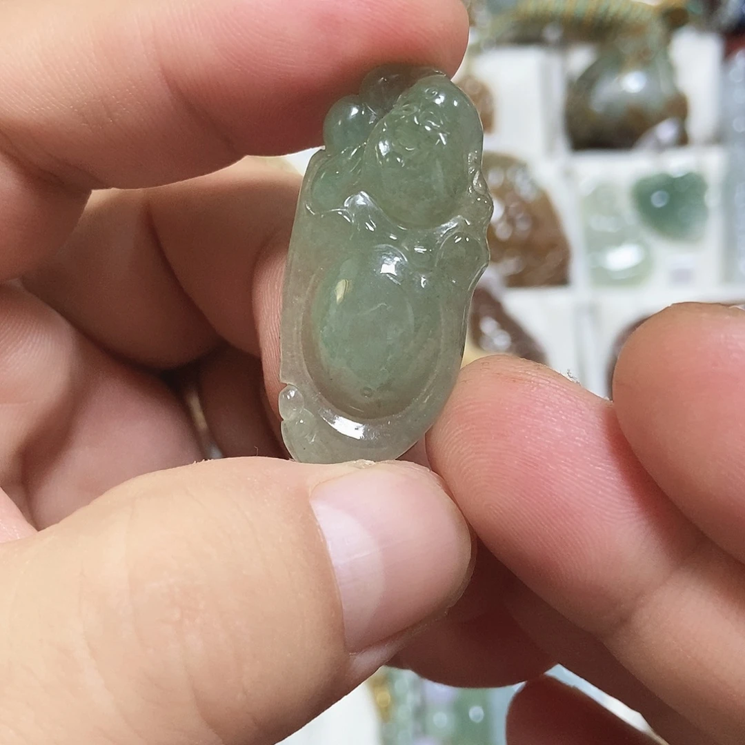 翡翠未镶嵌挂件翡翠佛公