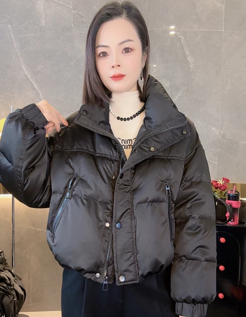 （韩熙）高端2024新款立领拉锁下摆抽绳短款外套小个子穿潮流