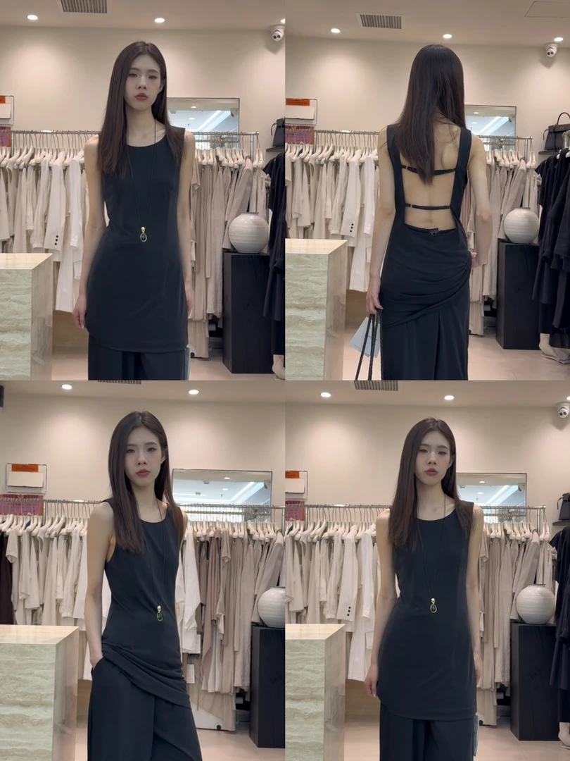 福秒-后露背！极简风背心（TM11217#）TM