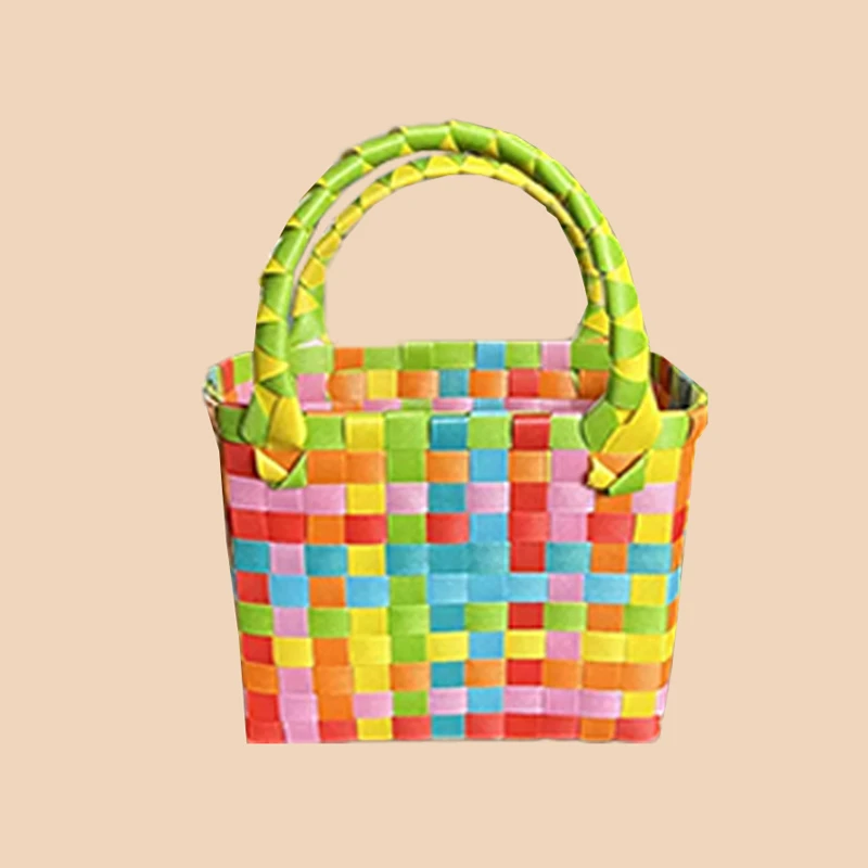 可爱宝宝编织包手提包手菜篮子编织包女托特包伴手礼