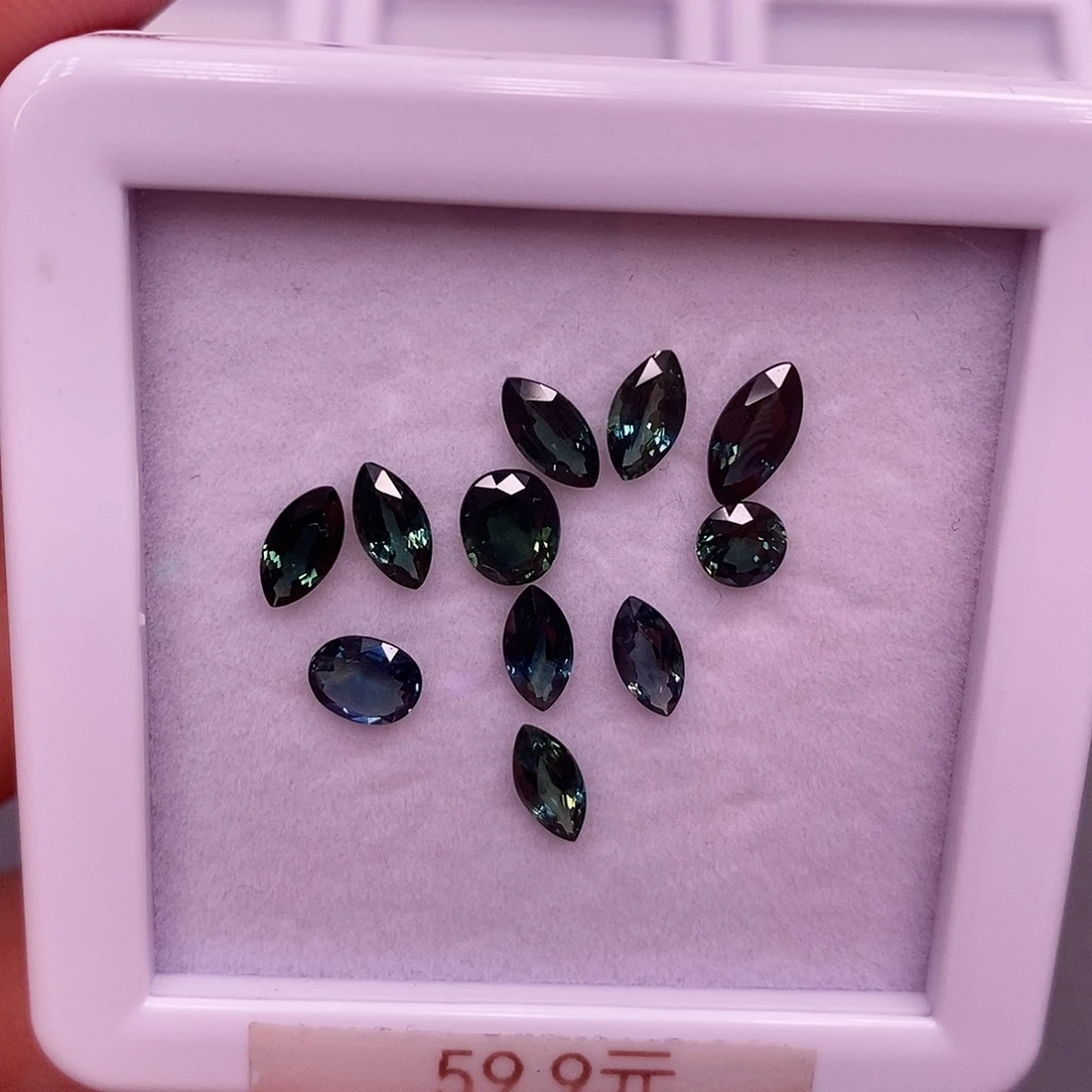 裸石蓝宝石59.9两粒，仅供展示，挑好上定向