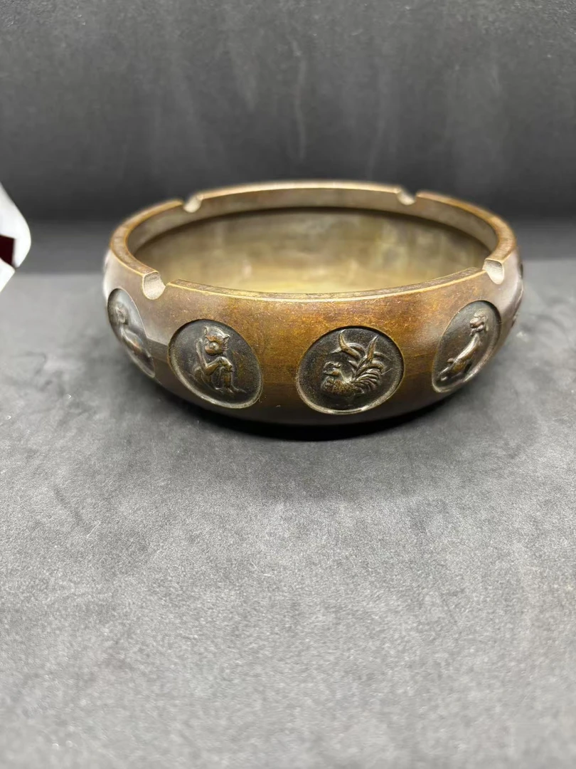 【闪购链接】110号铜12生肖烟缸摆件