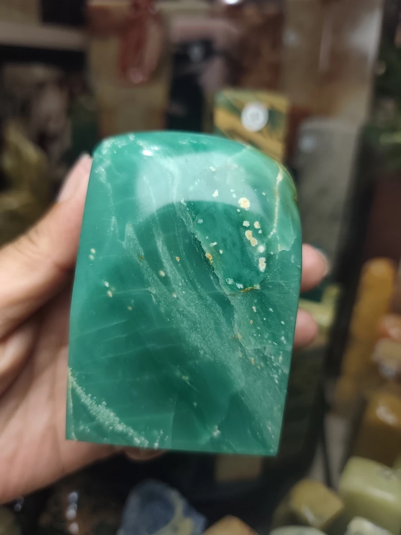 青田石，山炮绿老料5.0*7.3