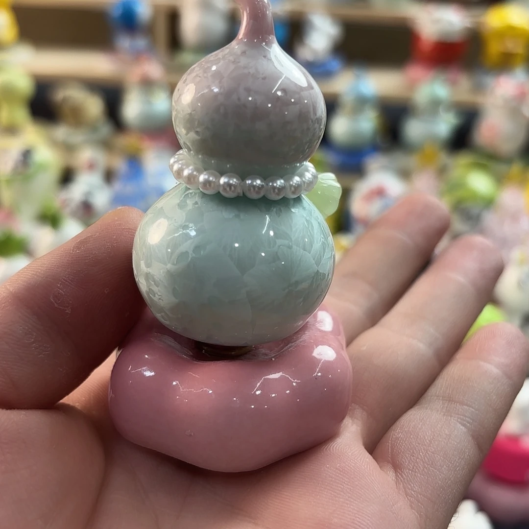 摆件陶七个葫芦景德镇