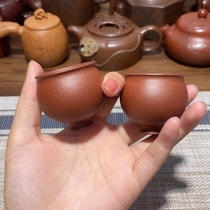 茶杯紫砂紫砂宜兴紫砂壶两只
