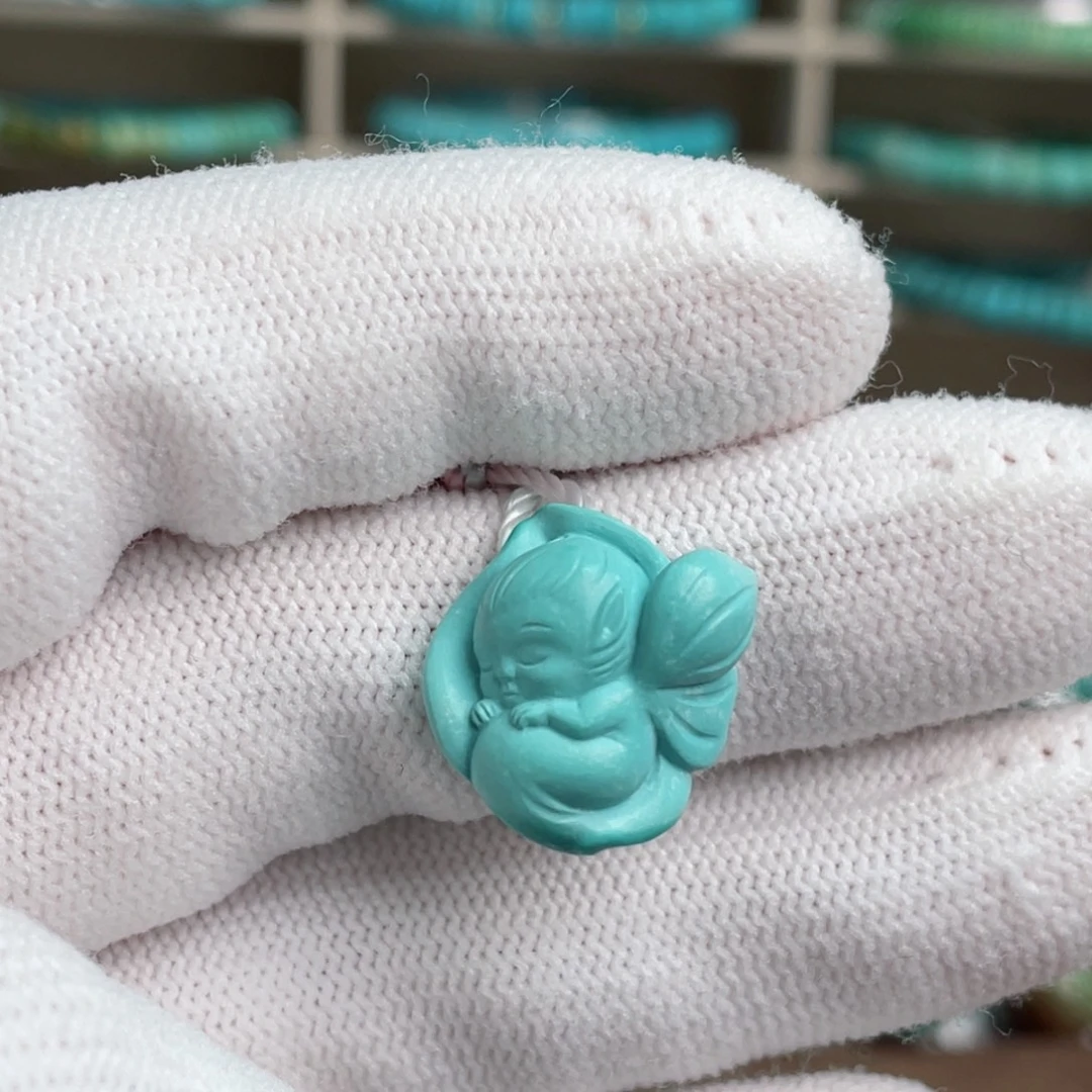 绿松石未镶嵌蝴蝶仙子36