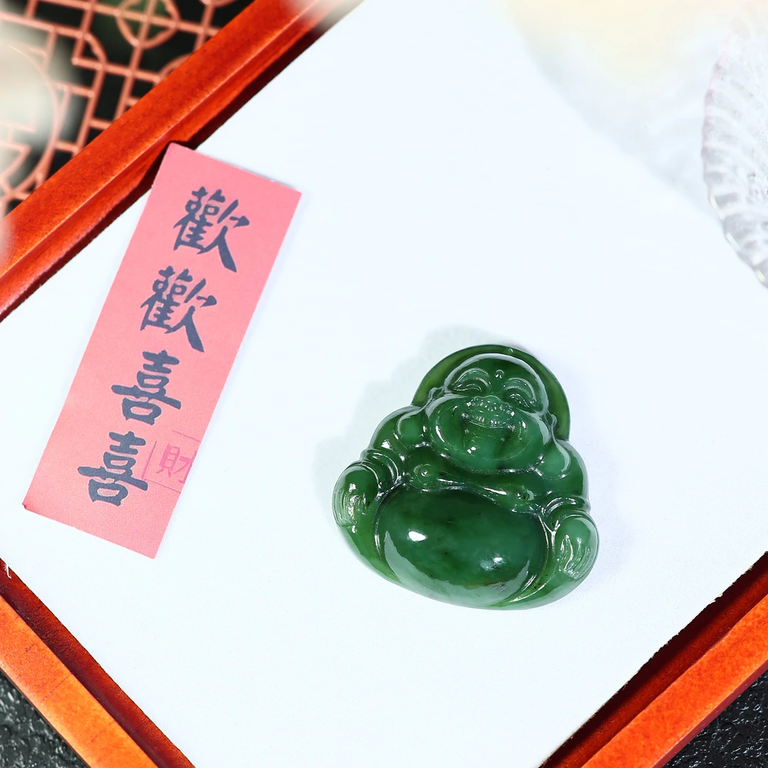 和田玉佛公碧玉佛公大佛红满肉脂粉细料佛公