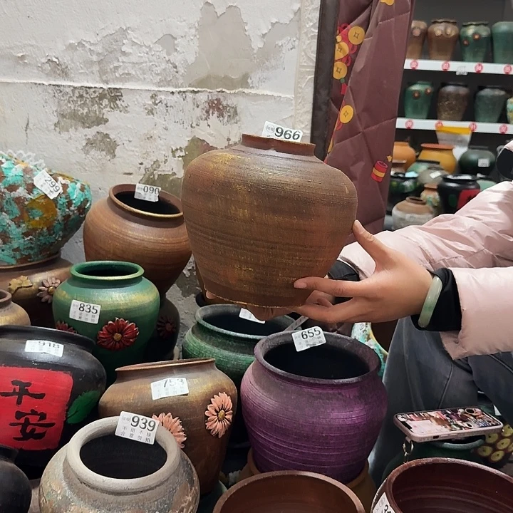 瑕疵金色坛子966高度20口径8