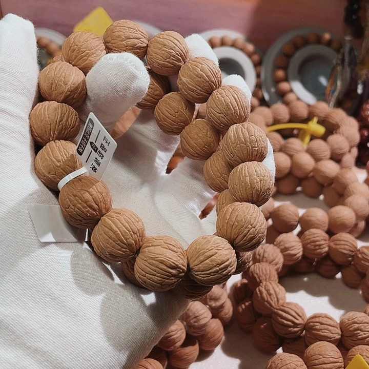 猴头核桃手串野生凤羽