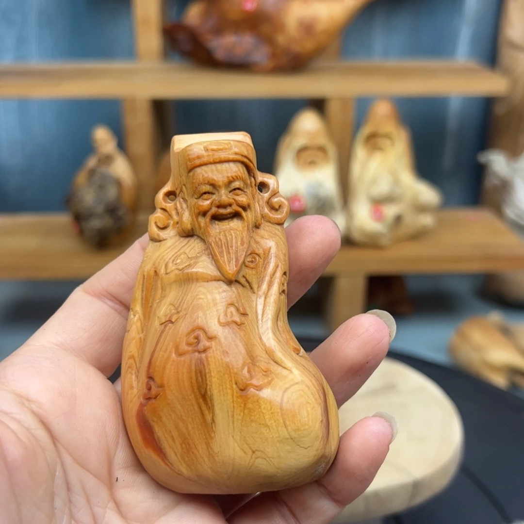 木洞*崖柏木摆件手把件