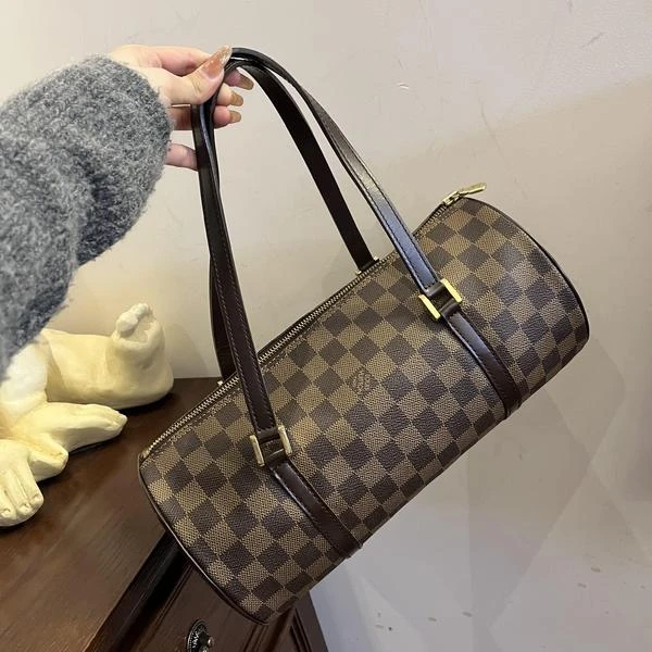 大吉中古/lv棋盘格30巴比龙手提包