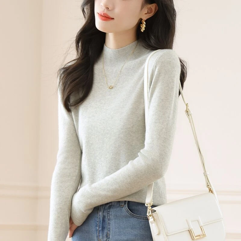 鑫欣阿玛施艾正2025秋冬新款高领内搭毛衣针织衫纯欲慵懒风女装