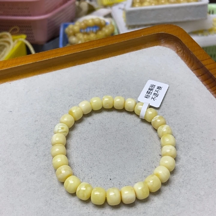 蜜蜡未镶嵌裸石手串