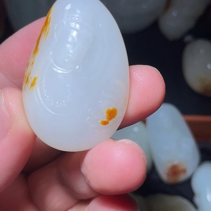 人***年和田玉（白玉）未镶嵌车挂