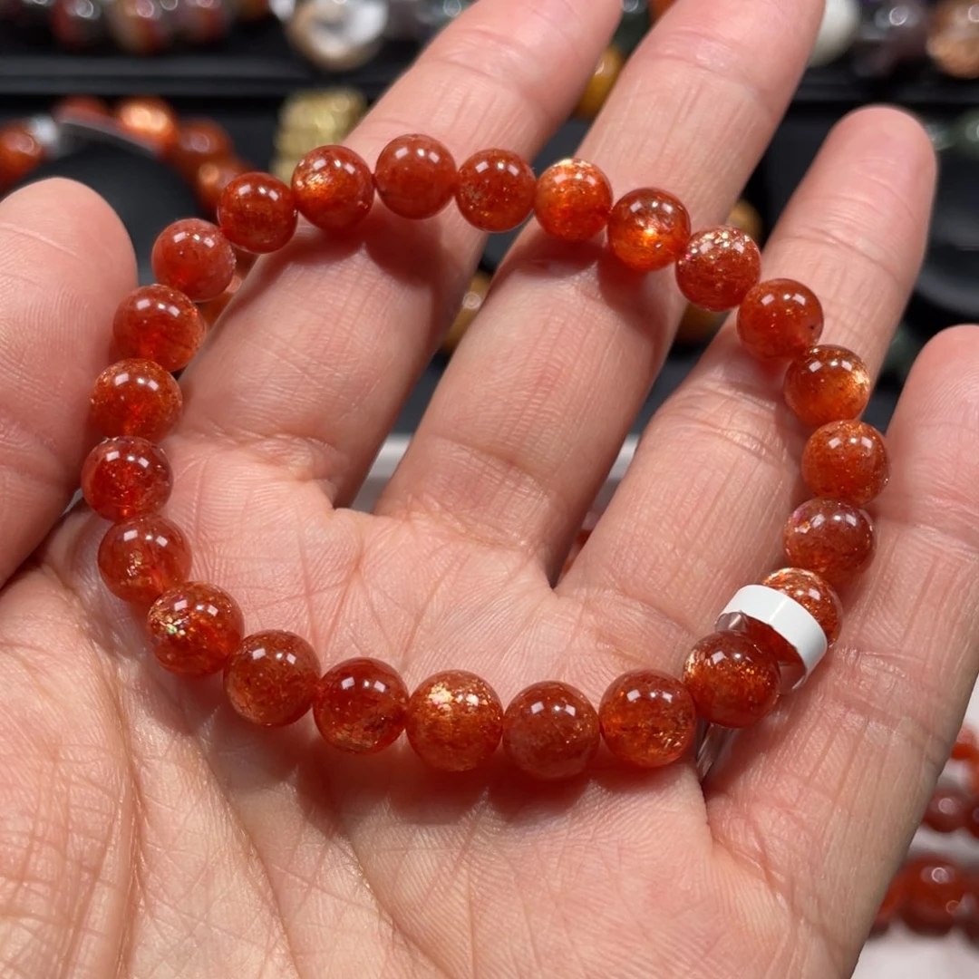 日光石手链未镶嵌金太阳7.5mm左右