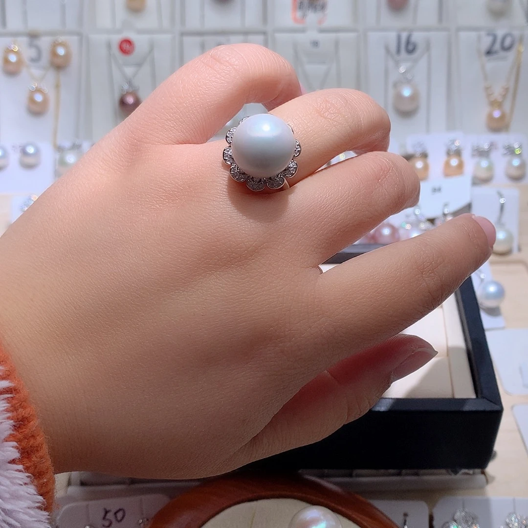 未镶嵌淡水珍珠戒指CC14.2mm