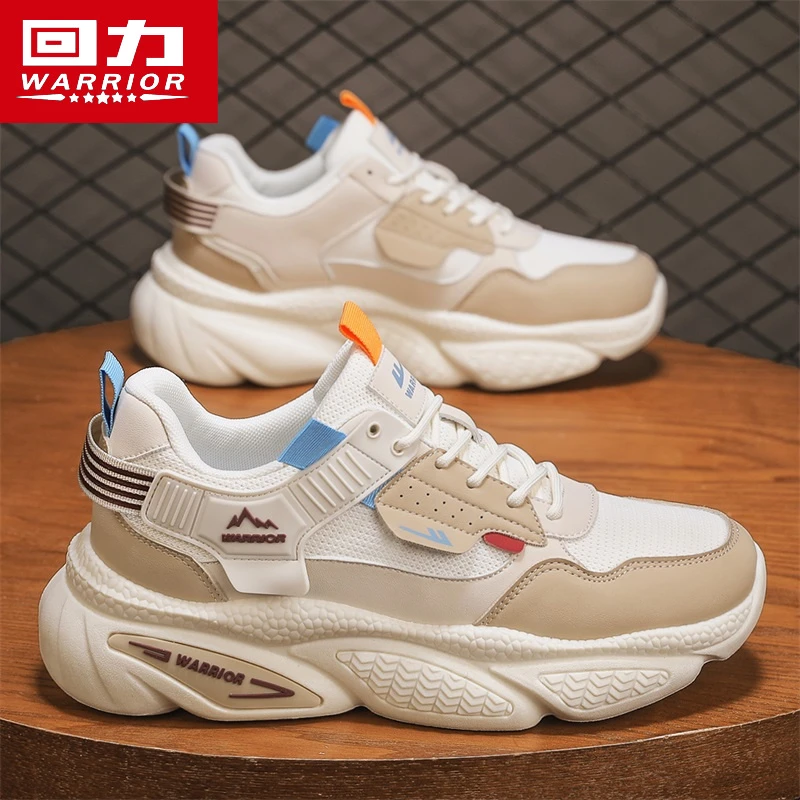 回力春季男鞋爆款2025年新款潮鞋厚底减震网面透气休闲运动老爹鞋