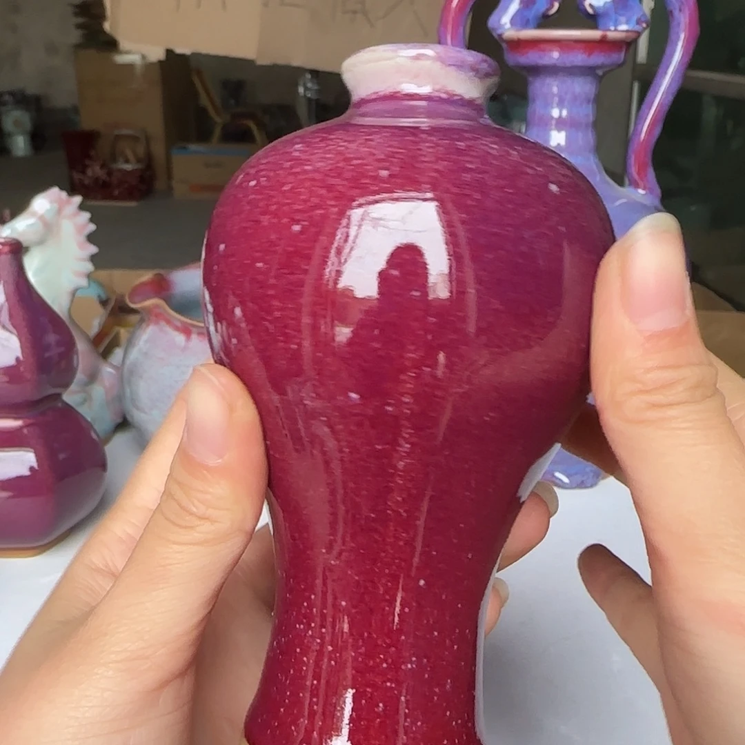 摆件陶郑家钧窑微瑕