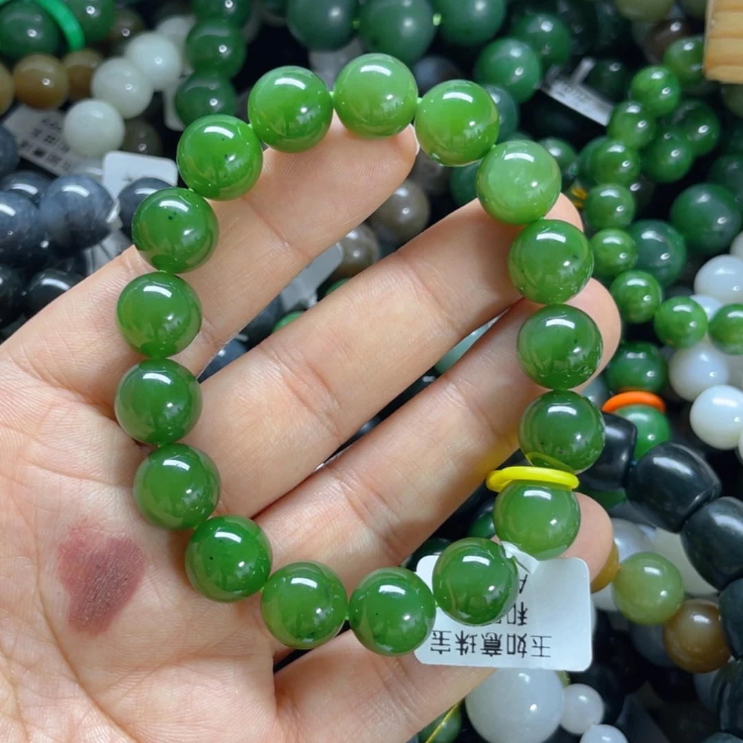 未镶嵌手链和田玉盛****花