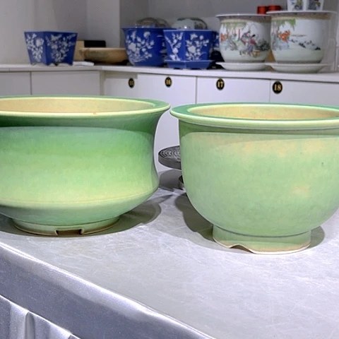 摆件鲈**翁绿釉雅光陶瓷花器