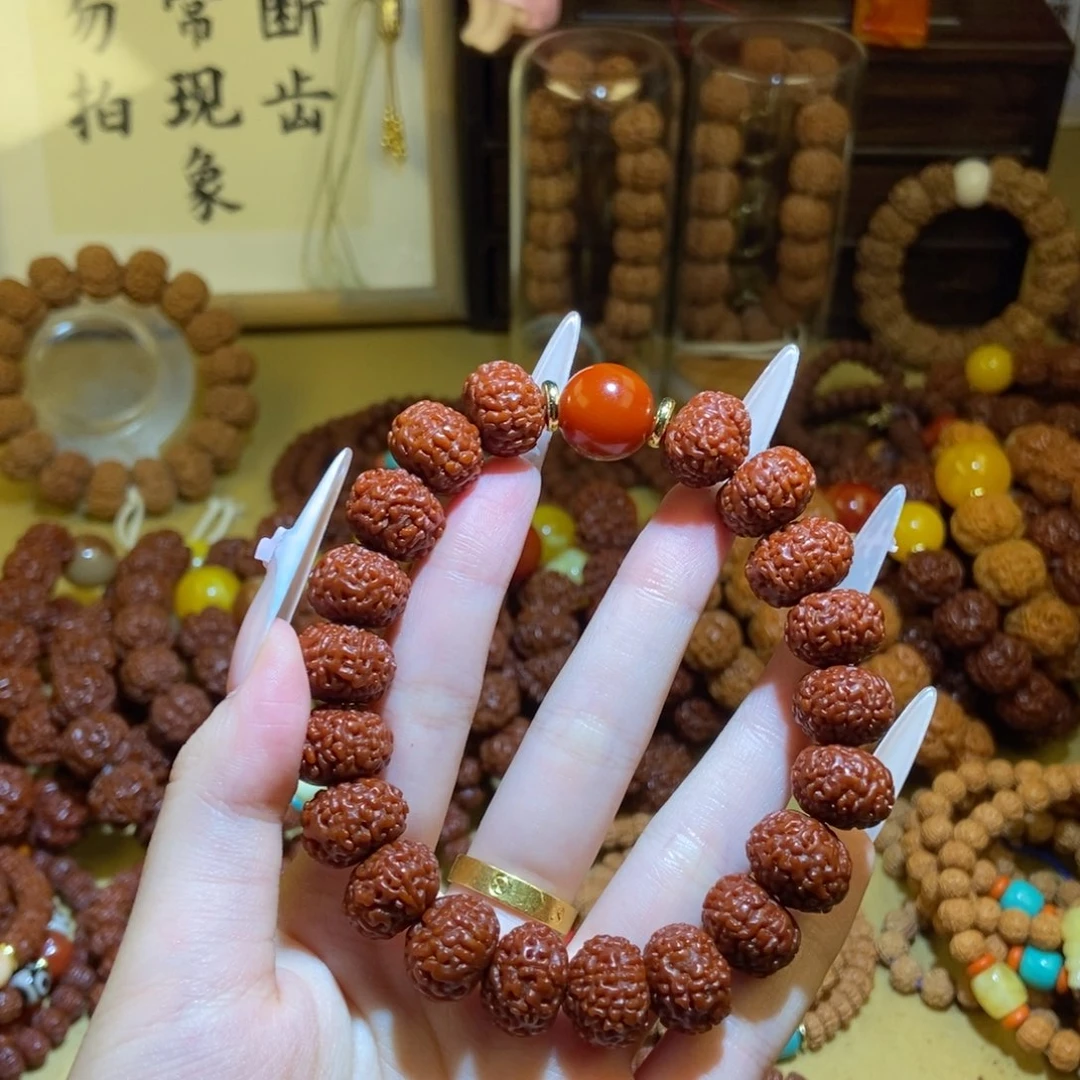 金刚菩提手串148玉化单圈配饰圆玛