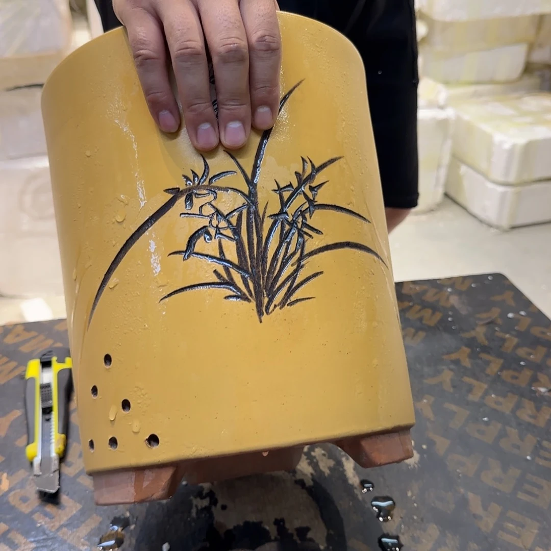 紫砂花盆口径17.22口径