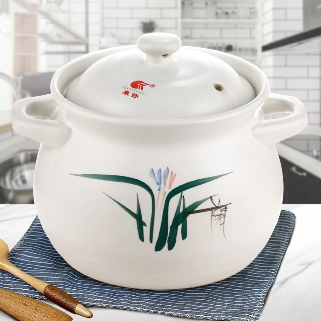 康舒陶瓷砂锅汤锅炖锅粥煲大容量家用耐高温明火直烧燃气沙锅瓦罐