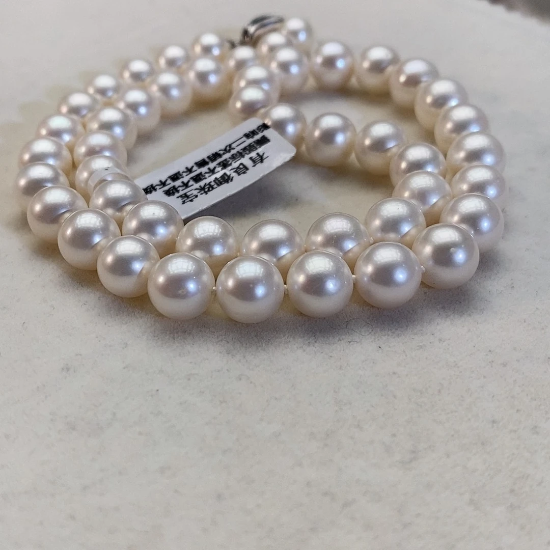 淡水珍珠银S925镶嵌颈饰9-10