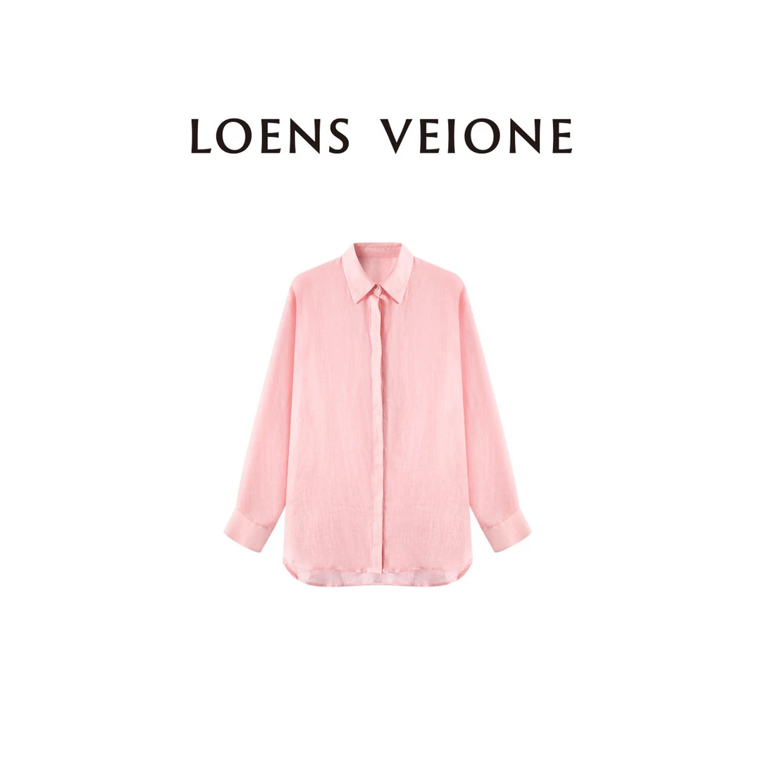 LOENS VEIONE/罗拉【鲲之梦境】【100%苎麻】海韵轻薄衬衫25CVAH0016N