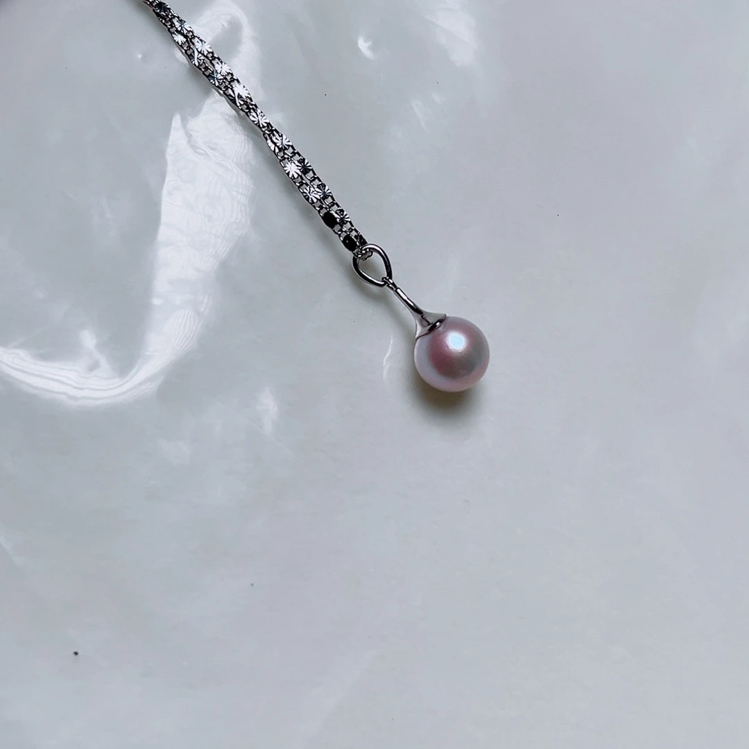 银S925镶嵌耳饰淡水珍珠