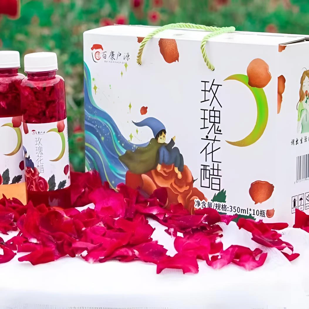 百康户源云南特产玫瑰花醋350毫升