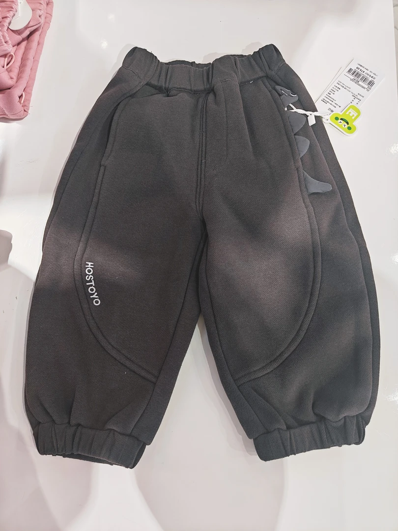 男童加绒加厚保暖卫裤冬季韩版宽松休闲束脚裤外穿百搭