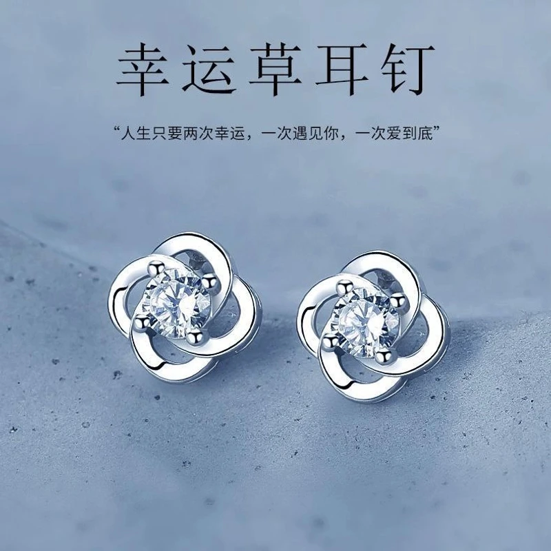 925银耳饰 纯银耳钉女2025新款潮养耳洞耳环睡觉免摘轻奢气质简约