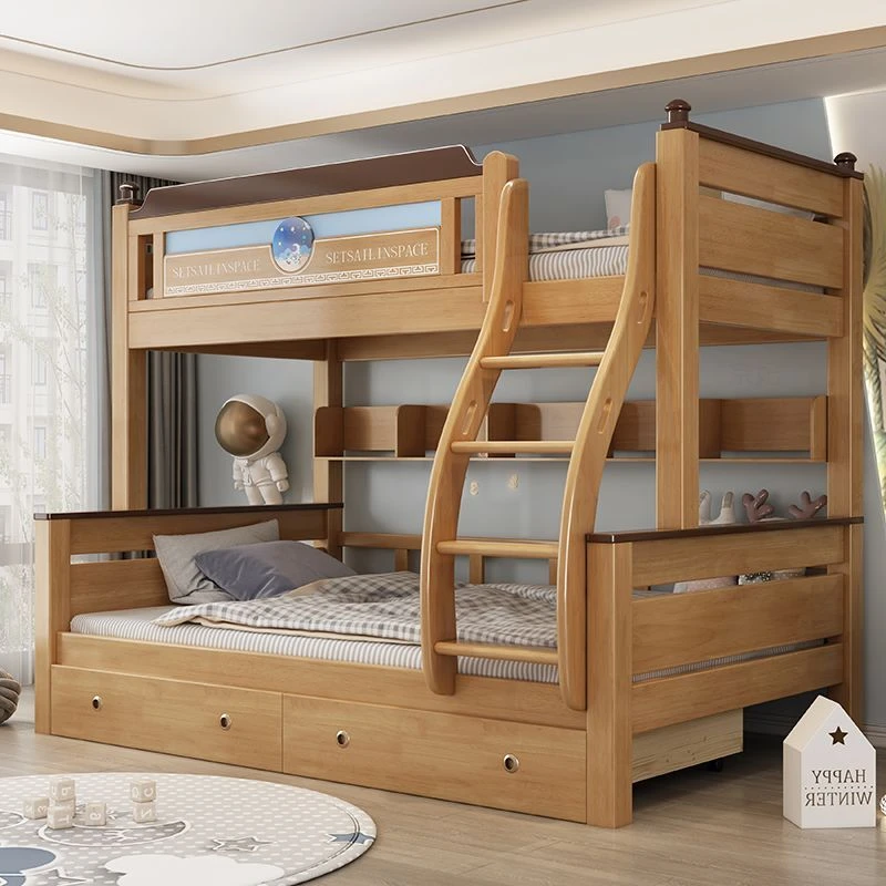 实木加厚子母床上下床双层床儿童房爬梯可拆分小户型上下铺高低床