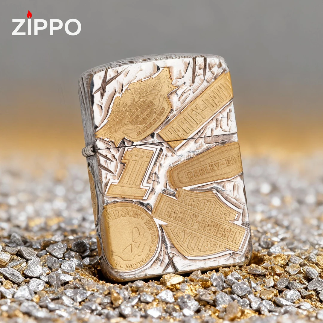 ZIPPO/之宝古银盔甲【哈雷十一章】个性防风送男友生日礼物DYJ1