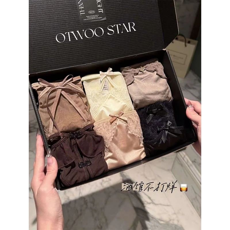 OTWOO STAR纾适  【酒馆不打烊】少女网纱蕾丝系带舒适内裤礼盒