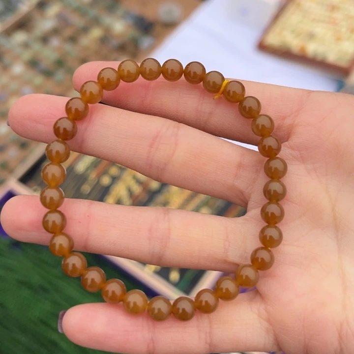 和田玉手串未镶嵌卡6