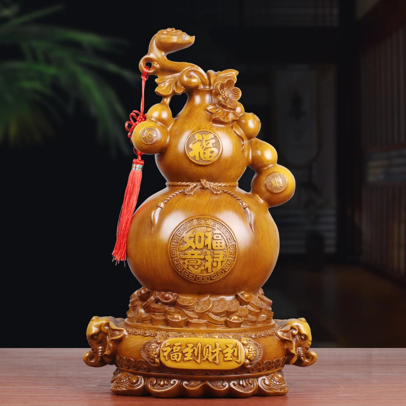 轻奢新中式福到财到葫芦摆件新房乔迁礼物书房玄关酒柜装饰品摆件