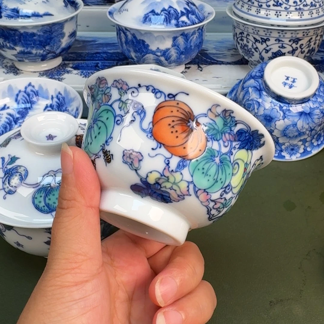 景德镇纯手绘茶具圆圆211