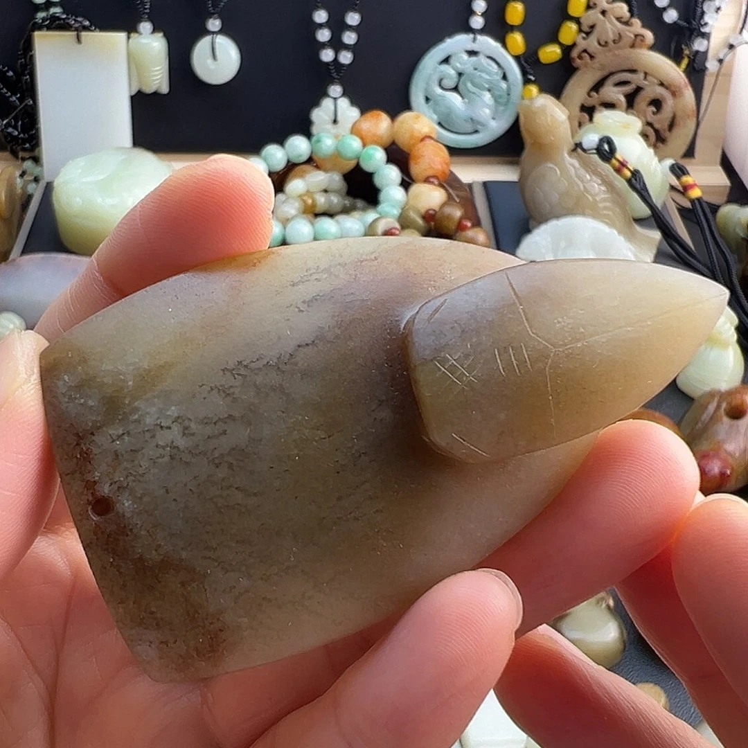 和田玉未镶嵌挂件