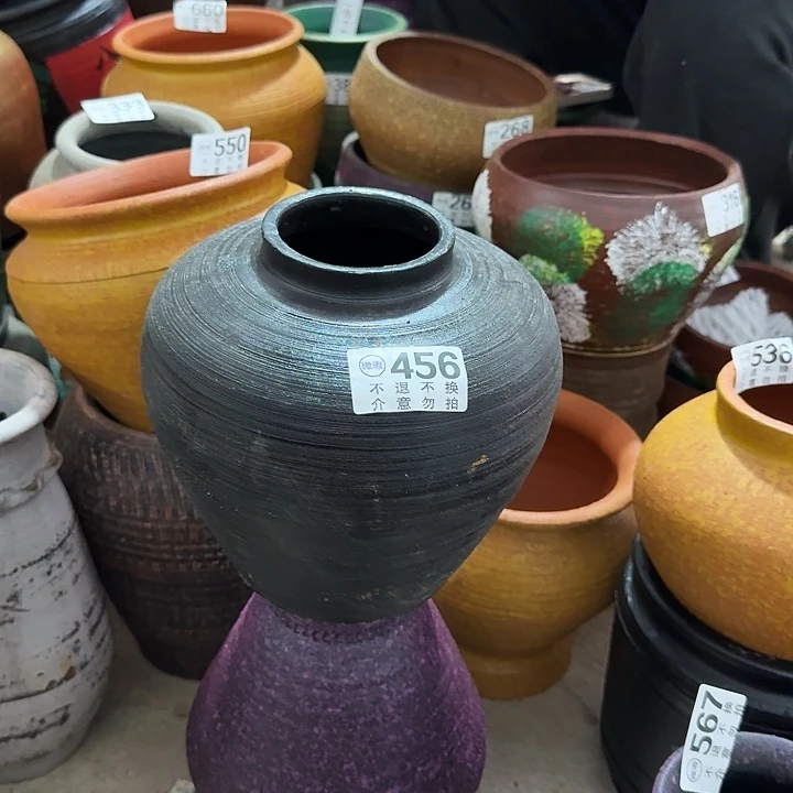 瑕疵黑坛子456高度20口径8