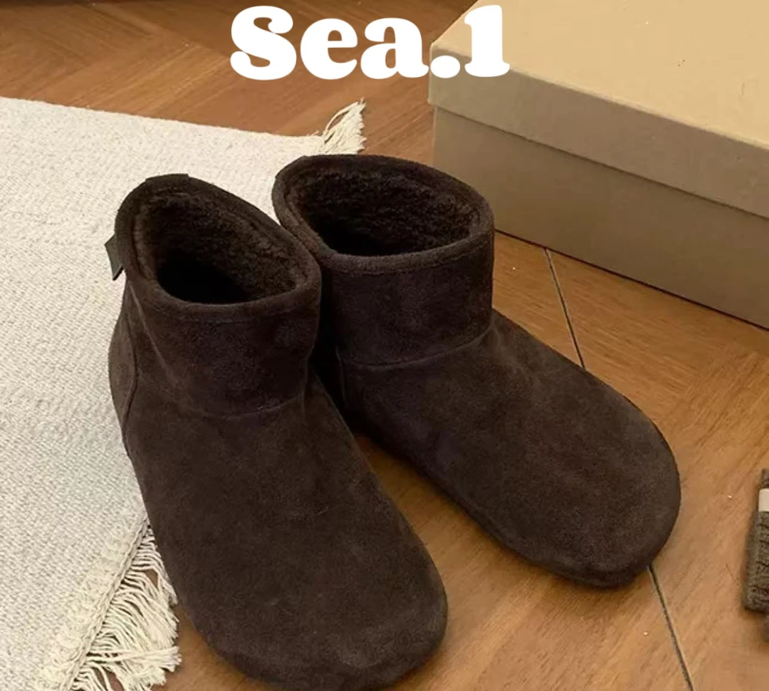 【Sea.1 AAn x 不一样的冬季雪地靴短筒】欧货高端平底加绒