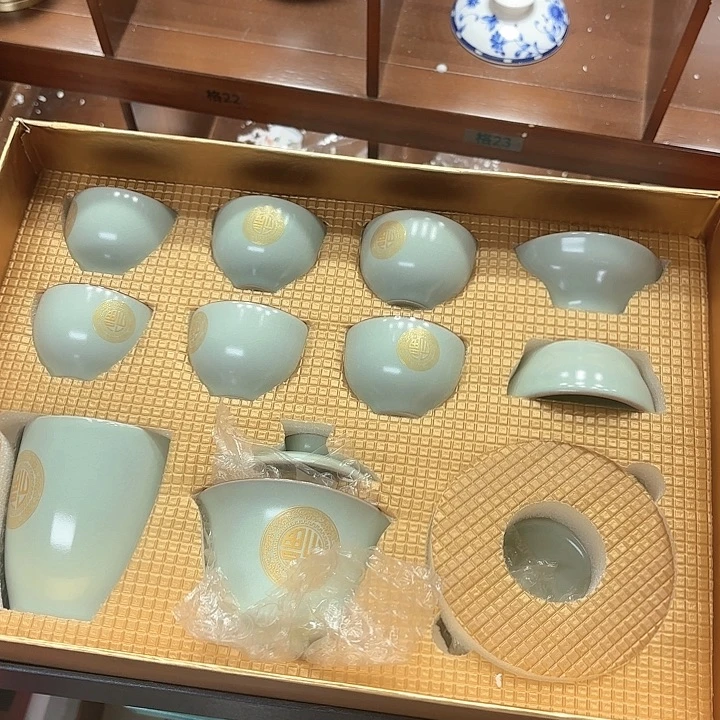 孤品茶具套装等。