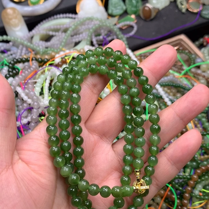 和田玉未镶嵌手链59