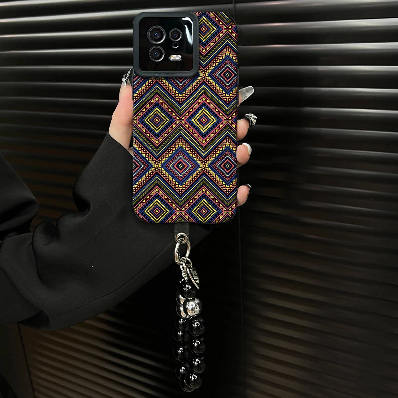 适用于【小米13】复古菱格花纹ins风小羊皮创意网红个性手机壳女款