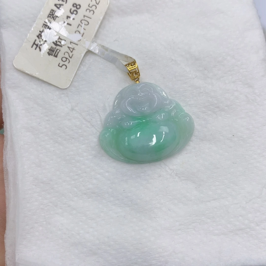 翡翠18K金镶嵌颈饰翡翠